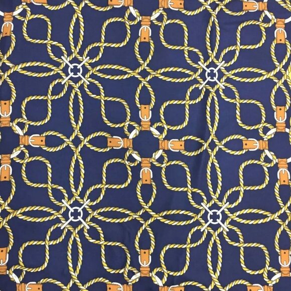 740189AB Hermes Scarf Rope Carre Multicolor Silk - Picture 6 of 9